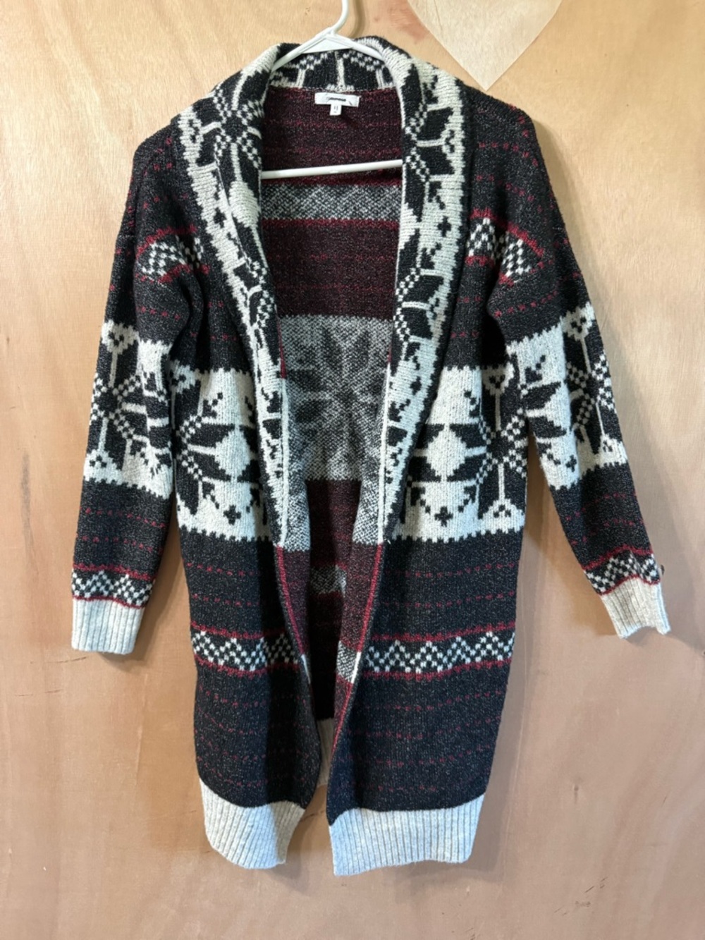 Maurices Oversized Ultra Soft Fair Isle Longline Cardigan Size Small